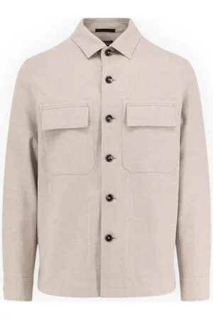 Ermenegildo Zegna Kurtki, Mężczyzna, Beżowy, M, Crossover Overshirt dla stylowych mężczyzn