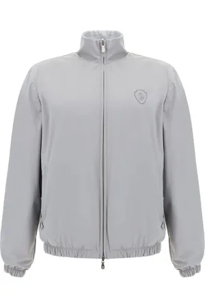 Brunello Cucinelli Kurtki, Mężczyzna, Szary, M, Kurtka z logo, dwustronna