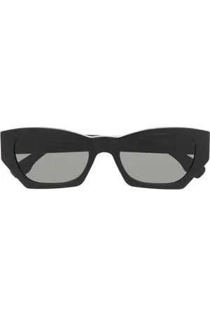 Retrosuperfuture Akcesoria, unisex, Czarny, ONE SIZE, Czarne Okulary Przeciwsłoneczne Prostokątne Soczewki