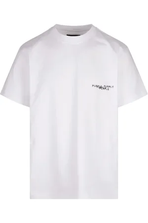 Purple Brand Koszulki, Mężczyzna, Biały, M, Biała Bawełniana Koszulka