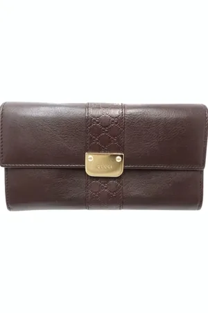 Gucci Pre-owned, Kobieta, brązowy, ONE SIZE, Skóra, Pre-owned skórzane portfele
