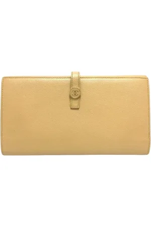 CHANEL Pre-owned, Kobieta, Beżowy, ONE SIZE, Skóra, Pre-owned skórzane portfele