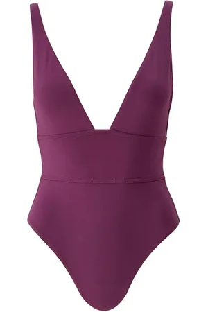 Melissa Odabash Stroje kąpielowe, Kobieta, Czerwony, M, Kostium kąpielowy Caribbean Bordeaux V-Neck SPF 50+