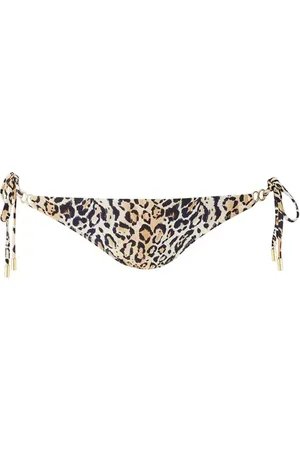 Melissa Odabash Stroje kąpielowe, Kobieta, Wielobarwność, S, Dół Bikini w Wzór Cheetah z Złotymi Ozdobami