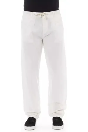 BALDININI Spodnie, Mężczyzna, Biały, M, Bawełna, Eleganckie białe spodnie chino