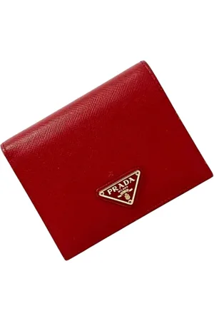 Prada Pre-owned, Kobieta, Czerwony, ONE SIZE, Skóra, Pre-owned skórzane portfele
