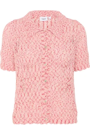 Saint Tropez Swetry, Kobieta, Różowy, 2XL, Kimberleysz Sweter Dzianinowy Poinciana