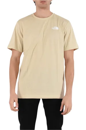The North Face Koszulki, Mężczyzna, Beżowy, S, Bawełniana Koszulka Redbox Krótki Rękaw Logo