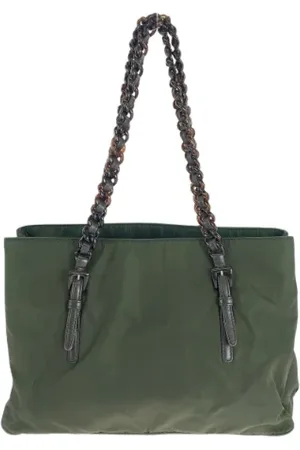 Prada Pre-owned, Kobieta, brązowy, ONE SIZE, Skóra, Pre-owned Canvas totes