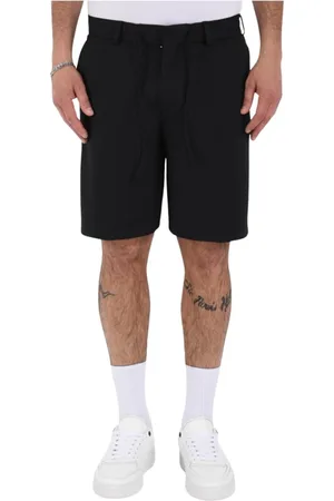 HUGO BOSS Szorty, Mężczyzna, Czarny, 2XL, Elastyczne szorty bermuda seersucker