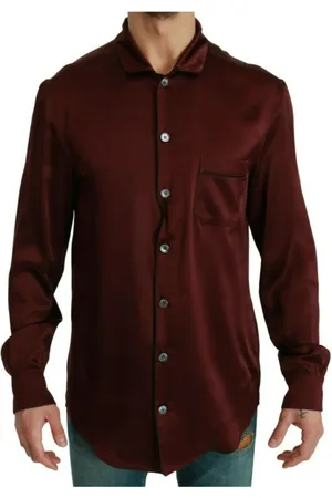 Dolce & Gabbana Koszule, Mężczyzna, Czerwony, L, Casual Shirts