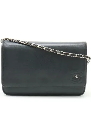 CHANEL Pre-owned, Kobieta, Czarny, ONE SIZE, Skóra, Pre-owned skórzane portfele
