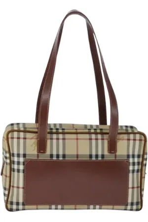 Burberry Pre-owned, Kobieta, Beżowy, ONE SIZE, Pre-owned Canvas shoulder-bags