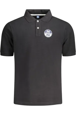 North Sails Koszulki, Mężczyzna, Czarny, S, Klasyczna Czarna Koszulka Polo z Bawełny