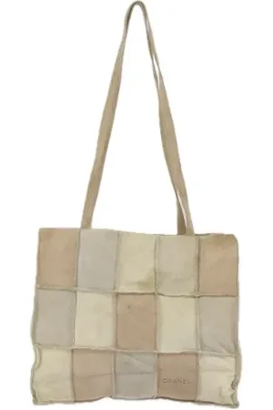 CHANEL Pre-owned, Kobieta, Beżowy, ONE SIZE, Zamsz, Pre-owned Suede chanel-bags