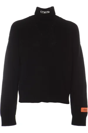 Heron Preston Swetry, Mężczyzna, Czarny, L, Wełna, Golf