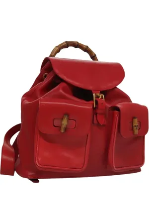 Gucci Pre-owned, Kobieta, Czerwony, ONE SIZE, Skóra, Pre-owned Leather backpacks