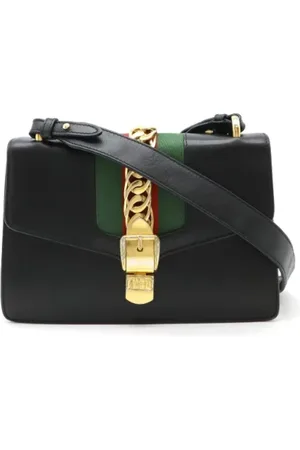 Gucci Pre-owned, Kobieta, Czarny, ONE SIZE, Skóra, Pre-owned Skórzane torebki