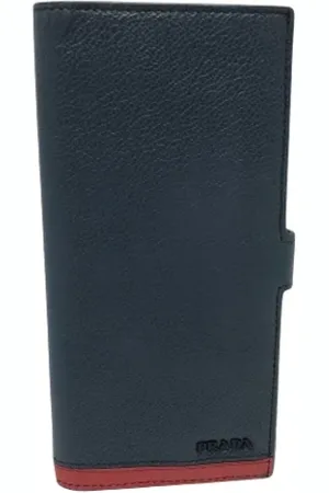 Prada Pre-owned, Kobieta, Niebieski, ONE SIZE, Skóra, Pre-owned skórzane portfele