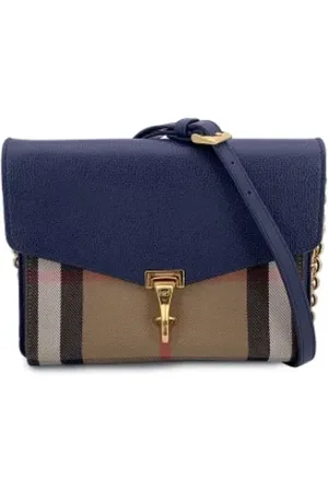Burberry Pre-owned, Kobieta, Niebieski, ONE SIZE, Pre-owned skórzane torby na ramię