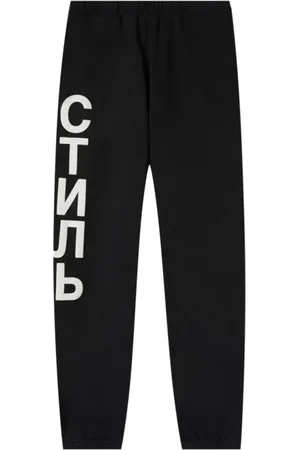 Heron Preston Spodnie, Mężczyzna, Czarny, M, Bawełna, Ctnmb Logo Joggers Spodnie Dresowe Czarny Bawełna