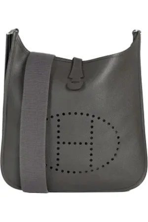 Hermès Pre-owned, Kobieta, Szary, ONE SIZE, Skóra, Pre-owned skórzane torby na ramię