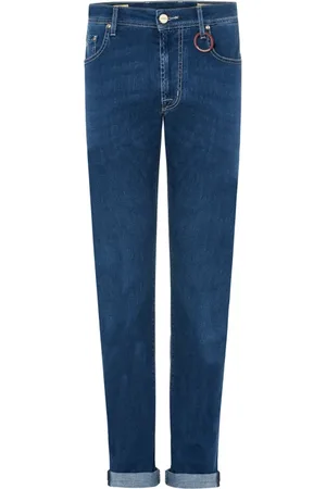 sartoria tramarossa Jeansy, Mężczyzna, Niebieski, W36, Niebieskie Wyprane Jeansyy