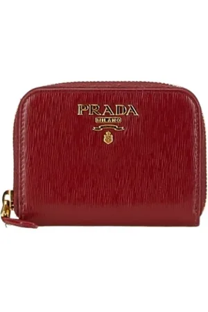 Prada Pre-owned, Kobieta, Czerwony, ONE SIZE, Skóra, Pre-owned skórzane portfele