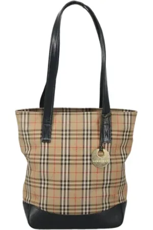 Burberry Pre-owned, Kobieta, Beżowy, ONE SIZE, Pre-owned Canvas shoulder-bags