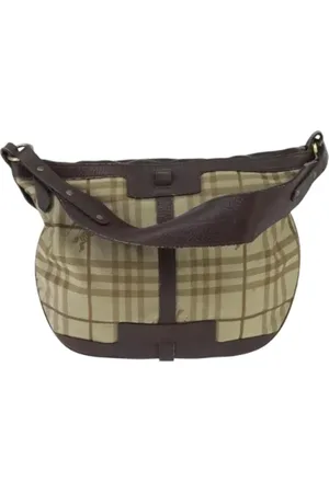 Burberry Pre-owned, Kobieta, Beżowy, ONE SIZE, Pre-owned Canvas shoulder-bags