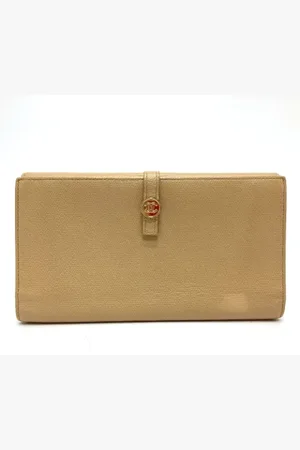 CHANEL Pre-owned, Kobieta, Beżowy, ONE SIZE, Skóra, Pre-owned skórzane portfele