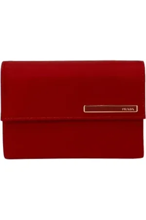 Prada Pre-owned, Kobieta, Czerwony, ONE SIZE, Skóra, Pre-owned skórzane portfele