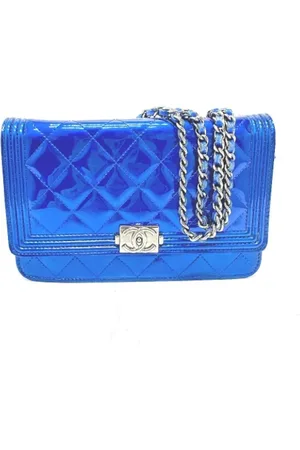 CHANEL Pre-owned, Kobieta, Niebieski, ONE SIZE, Skóra, Pre-owned skórzane portfele
