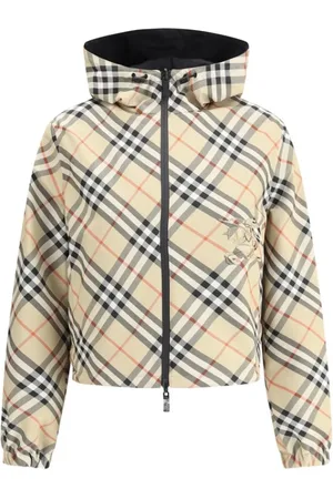 Burberry Kurtki, Kobieta, Beżowy, S, Kurtka z kapturem odwracalna