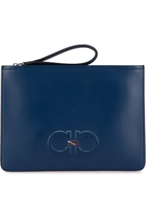 Salvatore Ferragamo Pre-owned, Kobieta, Niebieski, ONE SIZE, Skóra, Pre-owned Leather clutches