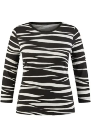 Rabe Koszulki, Kobieta, Czarny, L, Stylowy T-shirt - Trendy Design