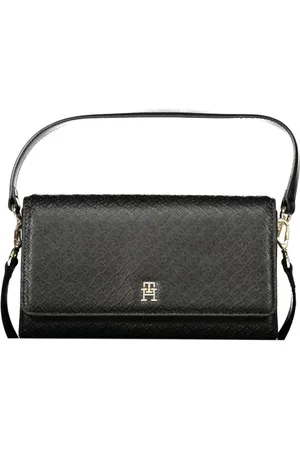 Tommy Hilfiger Torebki, Kobieta, Czarny, ONE SIZE, Len, Czarna Torba Damska z Polietylenu