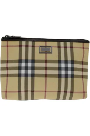 Burberry Pre-owned, Kobieta, Beżowy, ONE SIZE, Pre-owned Canvas pouches
