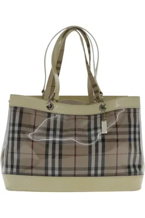 Burberry Pre-owned, Kobieta, Beżowy, ONE SIZE, Pre-owned Canvas shoulder-bags