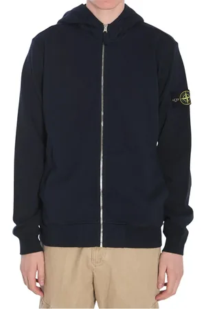 Stone Island Bluzy, Mężczyzna, Czarny, 2XL, Klasyczny Sweter z Kapturem