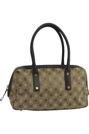 Salvatore Ferragamo Pre-owned, Kobieta, brązowy, ONE SIZE, Skóra, Pre-owned Canvas handbags