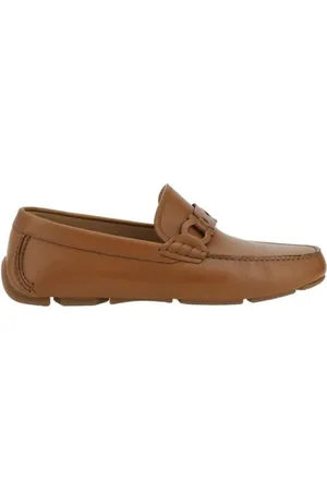 Salvatore Ferragamo Buty, Mężczyzna, brązowy, 40 EU, Elegancki Mokasyn z Gancio Bit