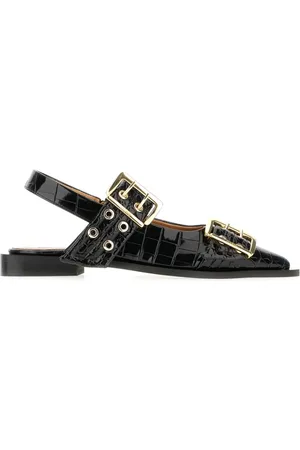 Ganni Buty, Kobieta, Czarny, 37 EU, Eleganckie baletki dla kobiet