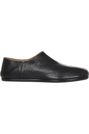 Maison Margiela Buty, Mężczyzna, Czarny, 43 EU, Czarne Skórzane Mokasynyy z Podziałem na Palce