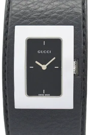 Gucci Pre-owned, Kobieta, Czarny, ONE SIZE, Skóra, Pre-owned Leather watches