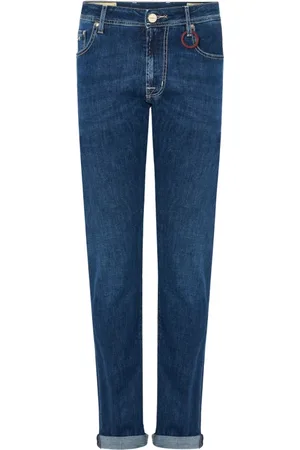 sartoria tramarossa Jeansy, Mężczyzna, Niebieski, W34, Niebieskie Wyprane Jeansyy