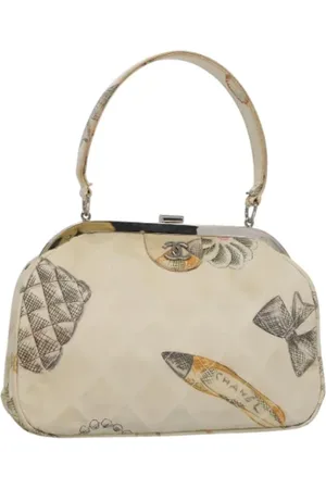 CHANEL Pre-owned, Kobieta, Biały, ONE SIZE, Pre-owned Canvas handbags