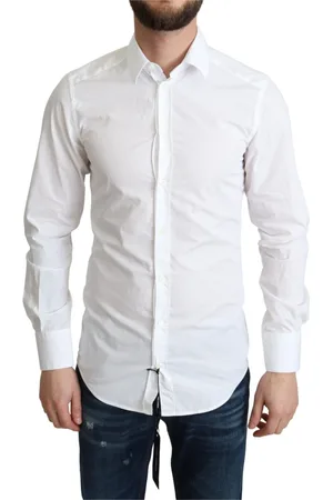 Dolce & Gabbana Koszule, Mężczyzna, Biały, M, Casual Shirts