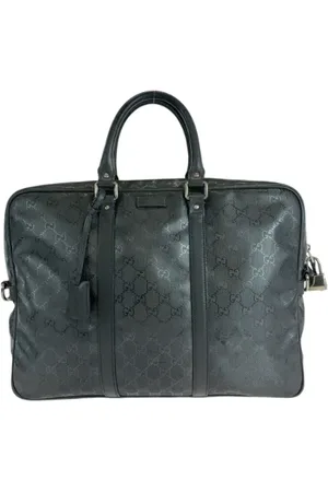Gucci Pre-owned, Mężczyzna, Szary, ONE SIZE, Skóra, Pre-owned Canvas gucci-bags