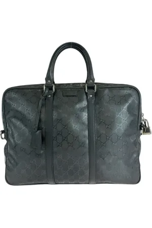 Gucci Pre-owned, Mężczyzna, Szary, ONE SIZE, Skóra, Pre-owned Canvas handbags
